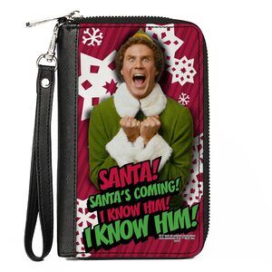 9802 PU Zip Around Wallet Rectangle-Elf, 7.5"x4.5"